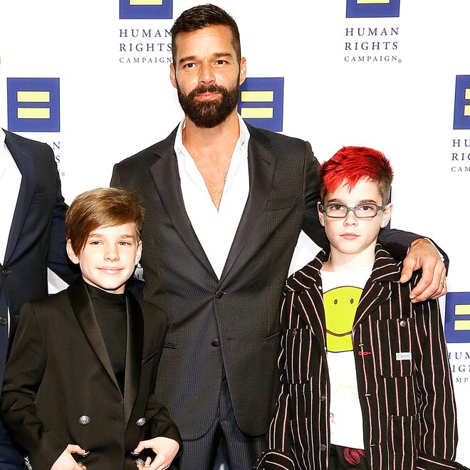 Ricky Martin's 16-Year-Old Twins Look Grown Up In Rare Public Outing